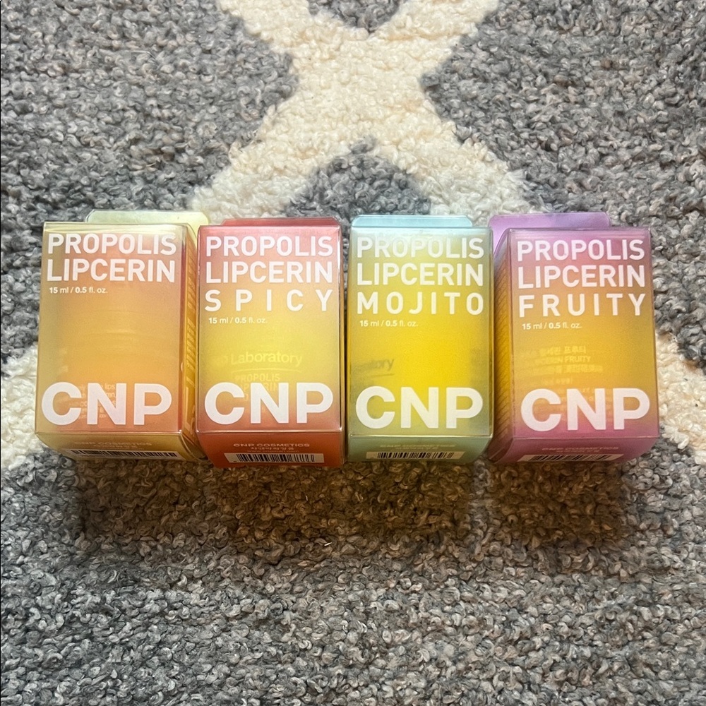 CNP Propolis Lipcerin Moisturizing Lip Treatment — All 4 of them